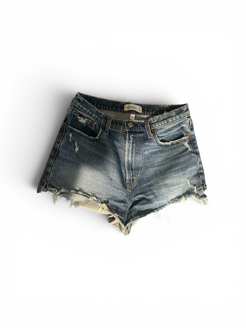 Abercrombie & Fitch Curve Love 29 High Rise Mom Shorts 8 Denim Jean Shorts